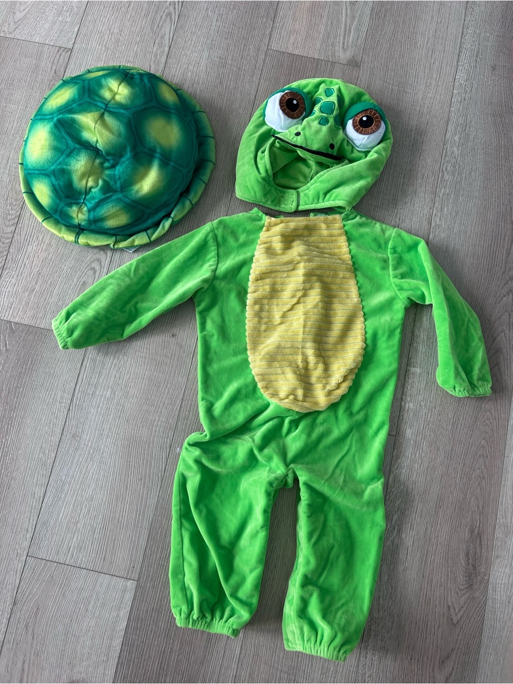 Neomo Disney Green Turtle Kids Costume with Hood and Shell